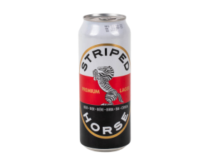 Striped Horse Lager Can