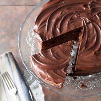 Chocolate cake slice of cake